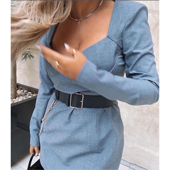 ZARA WOMAN FW21 GRAY SHORT FITTED DRESS 8833/317 - Picture 3 of 14